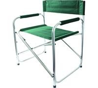 Verde Directores Silla Plegable Con Brazos Aluminio Lona Portátil Jardín Camping