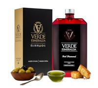 Verde Esmeralda Aceite de Oliva Virgen Extra Royal Red Diamond - Línea Gemas España-Jaén, 500ml | AOVE exclusivo Sierra de Cazorla, solo 5% producción mundial, afrutado, higo maduro, plátano y manzana