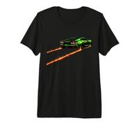 Verde Exótico Coche Fuego Pistas Racing Car Turbo Race Niños Niños Camiseta Premium