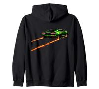 Verde Exótico Coche Fuego Pistas Racing Car Turbo Race Niños Niños Sudadera con Capucha