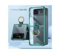 (Verde) Funda protectora creativa con colchón de aire para Samsung Zflip4, transparente y duradera