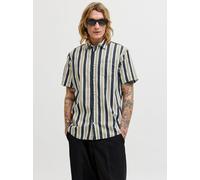 Verde Hombres Cotton Camisa Corte Regular S EU