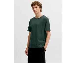 Verde Hombres Cotton Camiseta Liso XL EU
