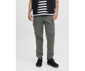 Verde Hombres Cotton/Elastane Pantalones Cargo Corte Tapered 31/32 EU