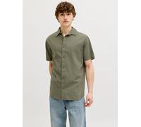 Verde Hombres Linen/Organic/Cotton/Cotton/Recycled/Cotton Camisa Corte Regular S EU
