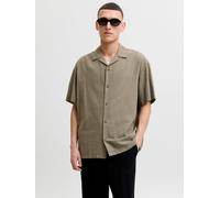Verde Hombres Linen/Organic/Cotton/Cotton/Recycled/Cotton Camisa Estilo Resort Corte Loose S EU