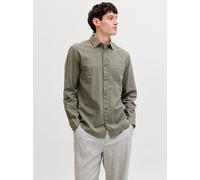 Verde Hombres Linen/Organic/Cotton/Cotton/Recycled/Cotton Camisa Informal Corte Regular M EU