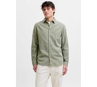 Verde Hombres Linen/Organic/Cotton/Cotton/Recycled/Cotton Camisa Informal Corte Regular S EU