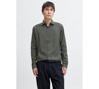 Verde Hombres Organic/Cotton Camisa Formal Corte Slim S EU