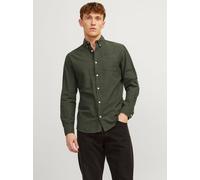 Verde Hombres Organic/Cotton Camisa Informal Corte Regular M EU