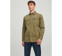Verde Hombres Organic/Cotton Camisa Vaquera Corte Comfort XXL EU