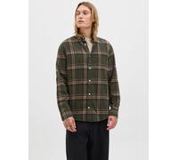 Verde Hombres Organic/Cotton/Cotton Camisa De Franela Corte Comfort S EU