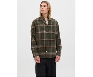 Verde Hombres Organic/Cotton/Cotton Camisa De Franela Corte Comfort S EU