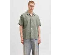 Verde Hombres Organic/Cotton/Cotton Camisa Estilo Resort Corte Loose S EU