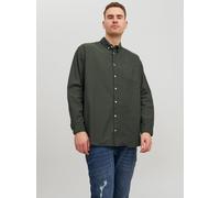 Verde Hombres Organic/Cotton Plus Size Camisa Informal Corte Regular EU2XL US1L EU