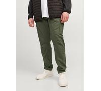 Verde Hombres Organic/Cotton/Recycled/Cotton/Elastane Plus Size Pantalones Cargo Corte Slim Tapered 54/32 EU