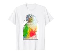 Verde, mejillas, piña, conure, retrato, ilustración, regalo para mascotas Camiseta