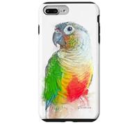 Verde, mejillas, piña, conure, retrato, ilustración, regalo para mascotas Carcasa para iPhone 7 Plus/8 Plus