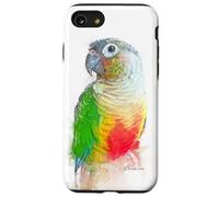 Verde, mejillas, piña, conure, retrato, ilustración, regalo para mascotas Carcasa para iPhone SE (2020) / 7 / 8