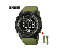 (Verde militar con correa) SKMEI 1845 Relojes deportivos militares de moda para hombre Relogio Masculino