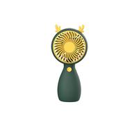 (Verde) Mini ventilador de noche USB de verano con carga, pequeño, manual, con cordón