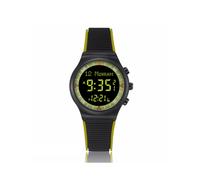 (Verde Negro) Reloj musulmán Azan para la oración con brújula Qibla Alarma Adhan Hijri Islámico Al Harameen