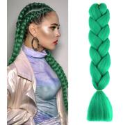 Verde Oscuro Extension Per Treccine Africane 24" Ombre Jumbo Treccia Extension Capelli Fibra Sintetica Treccia Di Scatola Crochet Twist Intrecciare