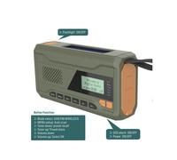 (Verde) Radio DAB/FM Bluetooth Radio de emergencia Ricevitore radio solare portatile Radio da esterno