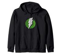 Verde Rayo salvaje Verde Gráfi Sudadera con Capucha