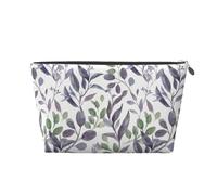 Verde Salvia Púrpura Hojas Verdes, Bolsa de artículos de tocador Bolsa de Maquillaje Bolsa de cosméticos Bolsa de artículos de tocador de Viaje portátil