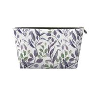Verde Salvia Púrpura Hojas Verdes, Bolsa de Maquillaje Bolsa de cosméticos Bolsa de artículos de tocador de Viaje portátil Bolsa de artículos de tocador