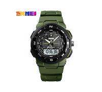 (Verde) SKMEI 1454 Relojes militares para hombre, para exteriores, deportivos, impermeables, electrónicos,