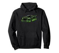 Verde Supercar Street Turbo Racing Car Design Niños Hombres Mujeres Sudadera con Capucha
