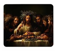 Verde Tappetino Mouse Piccolo 240x200x3mm, Tappetino Scrivania con Bordo Cucito, Mousepad Impermeabile e Antiscivolo, Pratica e Facile da Pulire, Accessori Gaming, Regalo Uomo, L'Ultima Cena R-3627