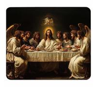 Verde Tappetino Mouse Piccolo 250x200x3mm, Tappetino Scrivania con Bordo Cucito, Mousepad Impermeabile e Antiscivolo, Pratica e Facile da Pulire, Accessori Gaming, Regalo Uomo, L'Ultima Cena Z-8341