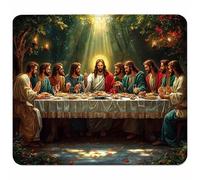 Verde Tappetino Mouse Piccolo 260x220x3mm, Tappetino Scrivania con Bordo Cucito, Mousepad Impermeabile e Antiscivolo, Pratica e Facile da Pulire, Accessori Gaming, Regalo Uomo, L'Ultima Cena T-3598