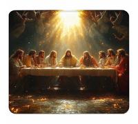 Verde Tappetino Mouse Piccolo 260x220x3mm, Tappetino Scrivania con Bordo Cucito, Mousepad Impermeabile e Antiscivolo, Pratica e Facile da Pulire, Accessori Gaming, Regalo Uomo, L'Ultima Cena 2-1504