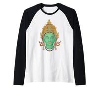 Verde Tara Vajrayana Budismo Tibetano Diosa Budista Camiseta Manga Raglan
