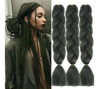 Verde Turquesa Extension Per Treccine Africane 24" Kanekalon Treccia Capelli Extension Ombre Jumbo Treccia Extension Capelli Fibra Sintetica Treccia Di Scatola Crochet Twist Intrecciare