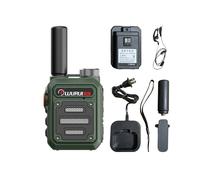 (Verde) Wurui G63 Mini Walkie Talkie Portátil Escáner Radio Amateur Walkie Talkie para Caza 50km Profesional