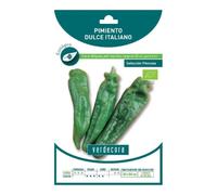 Verdecora Semillas Ecológicas de Pimiento Dulce Italiano | Frutos largos y puntiagudos perfectos para freir | Sabor Dulce
