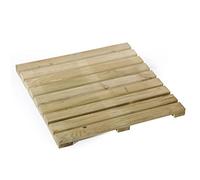 VERDELOOK Baldosa de madera impregnada para suelos de exterior, 50x50 cm, 1,5 kg