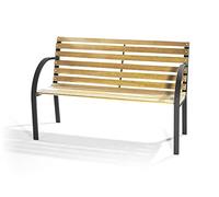 VERDELOOK Banco de madera y metal, 120 x 62 cm