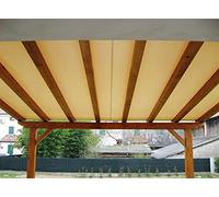 VERDELOOK Cubierta de lona beige 2,8X2,8m para pérgola de madera 3x3m