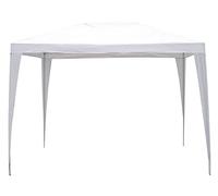 VERDELOOK Gazebo con armazón de hierro y cubierta de polietileno, 2x3 m, blanco