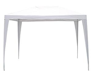 VERDELOOK Gazebo con armazón de hierro y cubierta de polietileno, 3x3 m, blanco