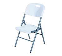VERDELOOK Silla plegable de plástico HDPE, 45x50x88 cm, blanca