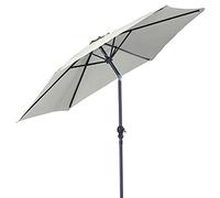 VERDELOOK Sombrilla de poliéster con manivela, color crudo, para muebles de jardín
