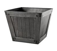 VERDENIA Maceta de Madera Ligera para balcón, Maceta Decorativa para Plantas para Interior y Exterior, Maceta de plástico Cuadrada 31 cm 21575 Gris Oscuro