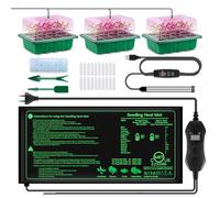 Verdenu Bandeja Semillero con Luces de Crecimiento y Almohadilla Térmica, Mini Invernadero Germinador de Semillas con Cúpula de Humedad, Semilleros de Germinacion Reutilizable para Plantas de Interior